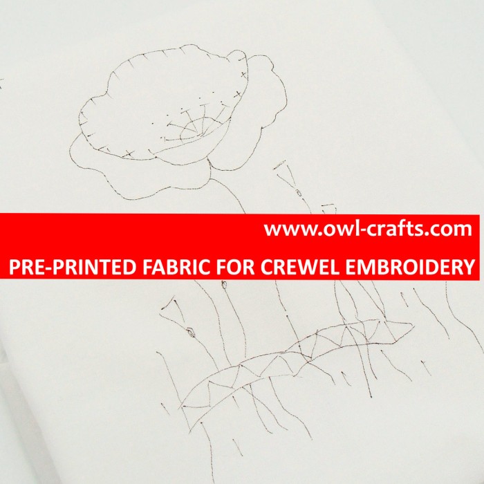 Crewel Poppy Print