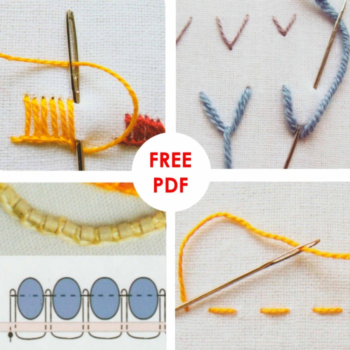 Basic Thread / Crewel Stitches - free beginners guide