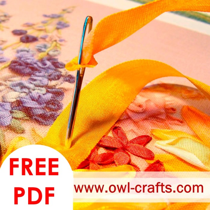 How to Start Ribbon Stitching - free beginners guide