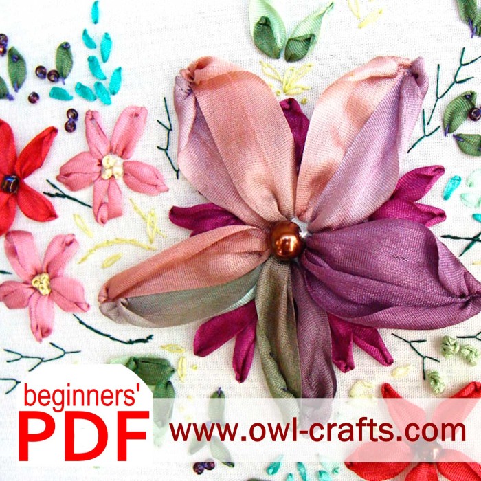 Beginners Ribbon Embroidery PDF - Autumn Charm