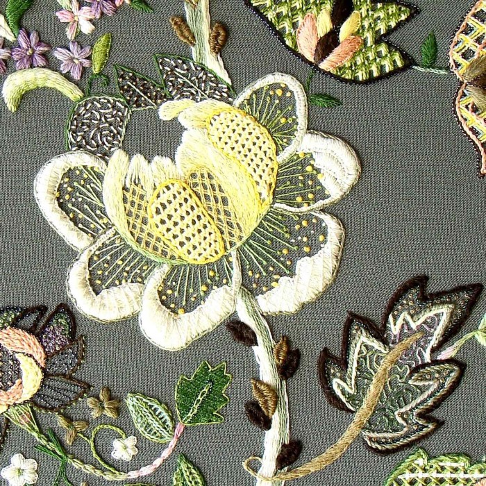 Queen Rose Night - CREWEL EMBROIDERY PARTIAL KIT- J-010