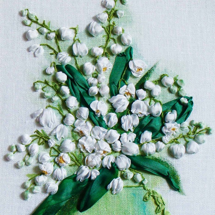 Lilies of the Valley - RIBBON EMBROIDERY KIT- K-009