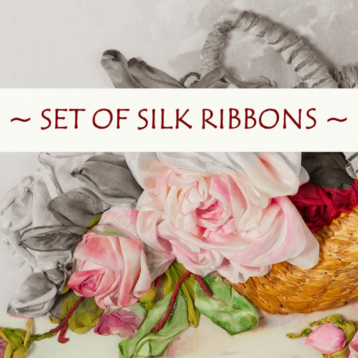 SET OF SILK RIBBONS - From Olga's Garden - SR-038