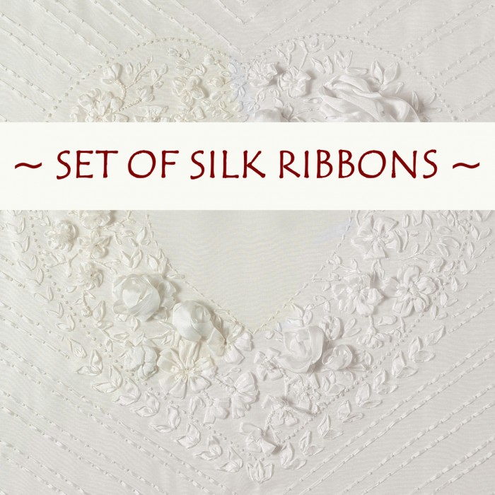 SET OF SILK RIBBONS - Wedding Day - SR-054