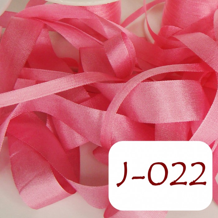 7 mm silk ribbon - J-022 - Flamingo Pink