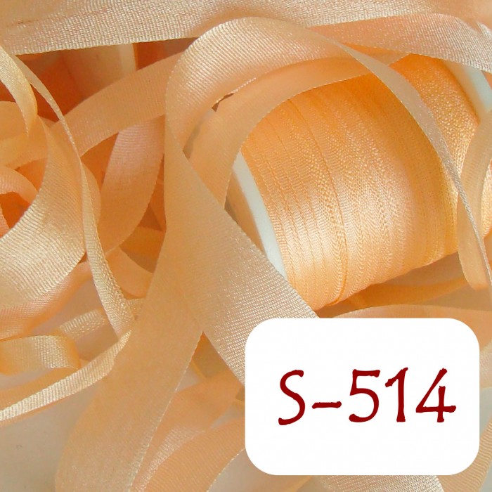 7 mm silk ribbon - S-514 Peach
