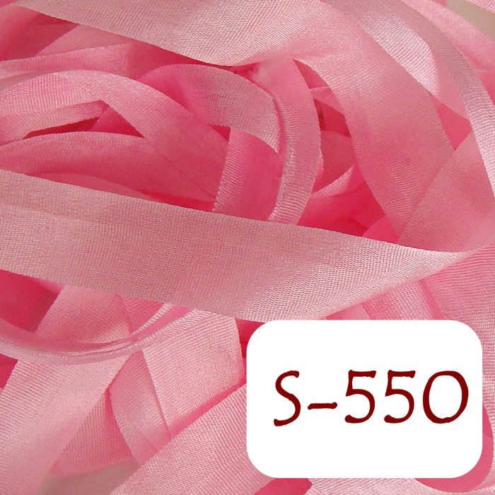 20 mm silk ribbon - S-550 Pink