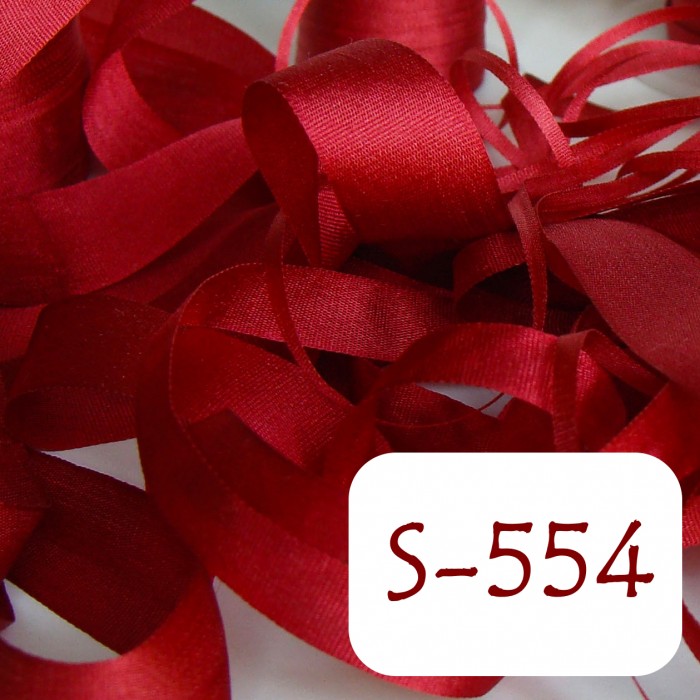32 mm silk ribbon - S-554 Crimson