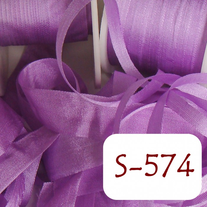 7 mm silk ribbon - S-574 Amethyst