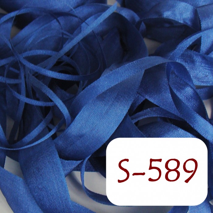 7 mm silk ribbon - S-589 Royal Blue