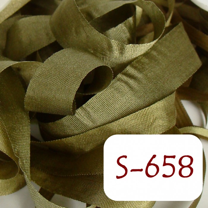 4 mm silk ribbon - S-658 Moss Green