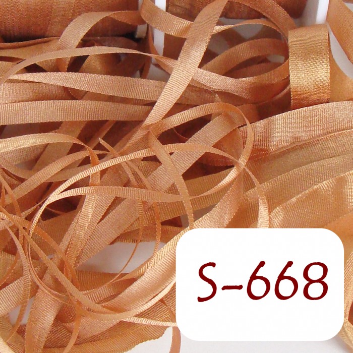13 mm silk ribbon - S-668 Brown