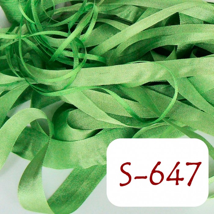7 mm silk ribbon - S-647 Spring Green