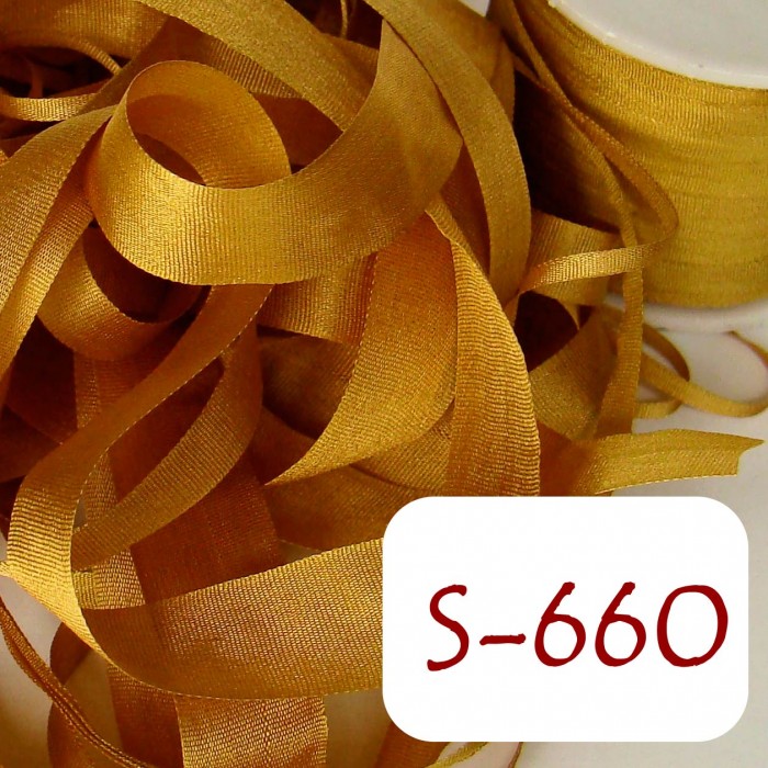 7 mm silk ribbon - S-660 Mustard